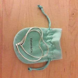 Tiffany Elsa Peretti open heart hoop earrings